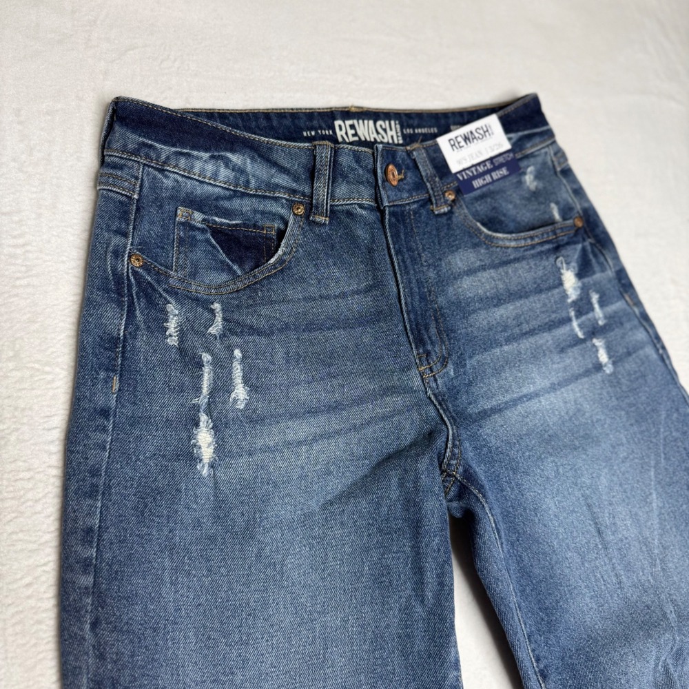 Rewash‎ Womens 90s Jean High Rise Vintage Stretch Distressed Blue Size 3 26